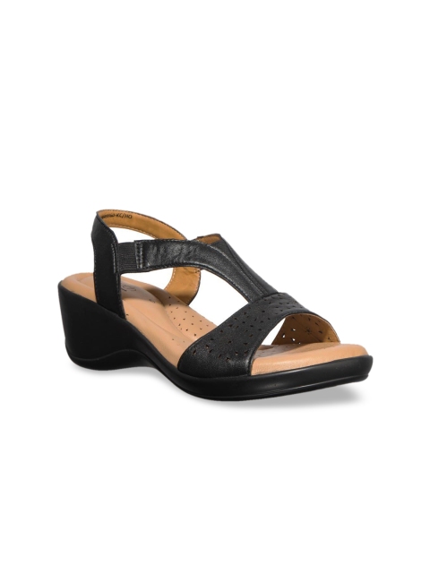 

Khadims Women Black Textured Wedges