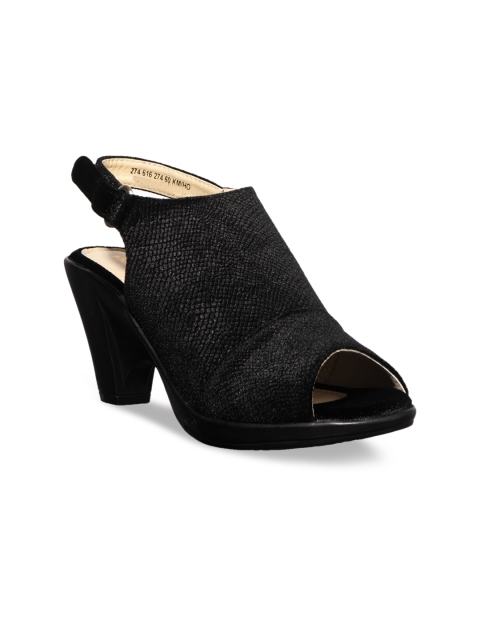 

Khadims Women Black Solid Block Heels