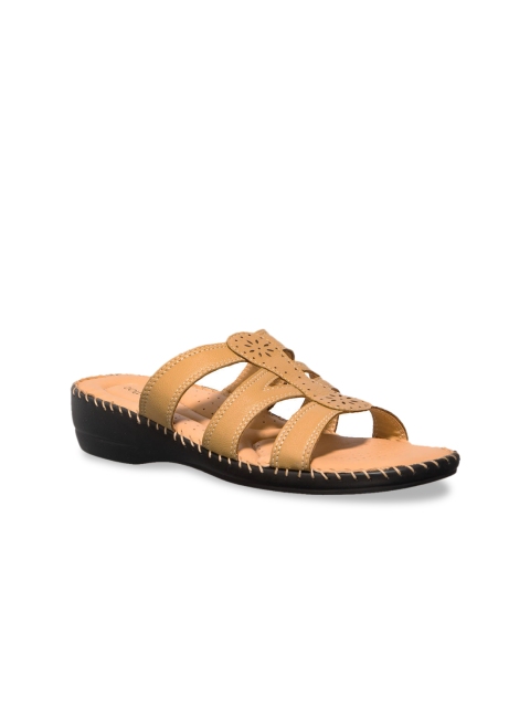 

Khadims Women Beige Solid Comfort Heels