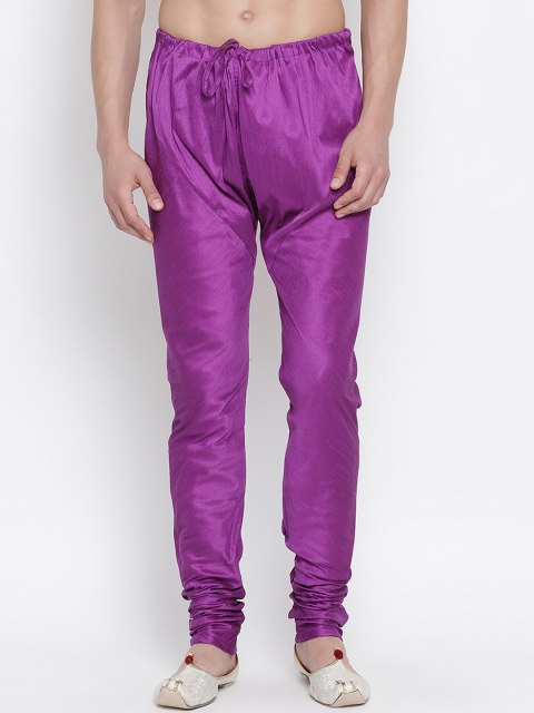 

Vastramay Men Purple Solid Silk Blend Pyjama