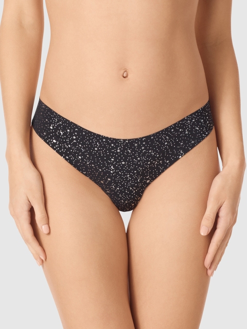 

La Senza Women Black Printed Thongs 11158234-4NLT