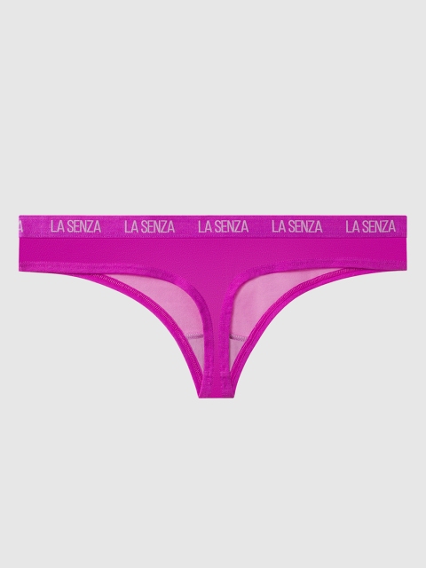 La Senza Women Purple Solid Thongs 11136142-0TQA