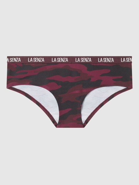 

La Senza Women Burgundy Camouflage Hipster Briefs 11136143-4BG4, Assorted