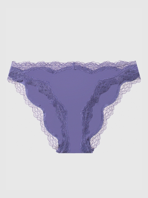 

La Senza Women Purple Solid Bikini Briefs 11158132-21P3