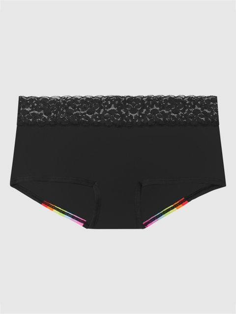 

La Senza Women Black Printed Boyshorts Briefs 11081219-4KKZ