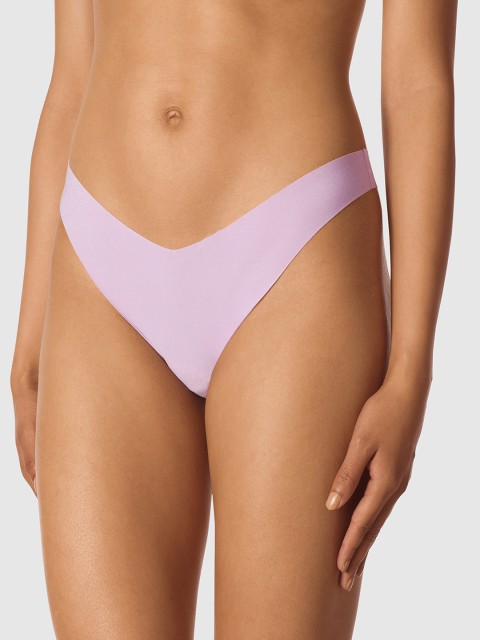 

La Senza Women Lavender Solid Thong Briefs 11152311-3CEM
