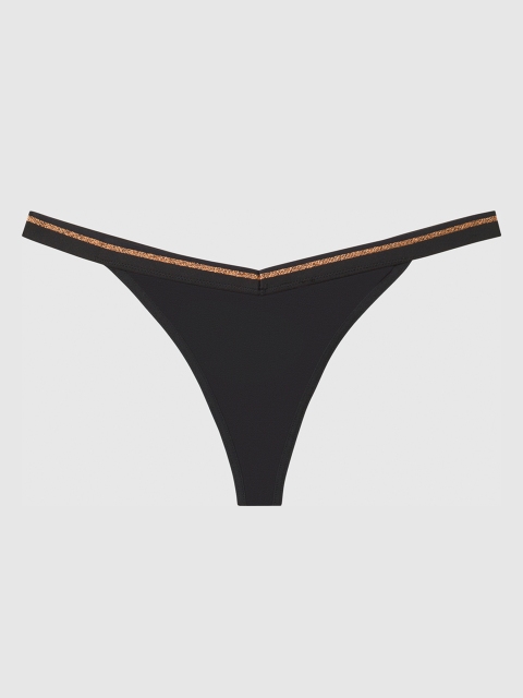 

La Senza Women Black Solid Remix Thongs 11152273-03YZ