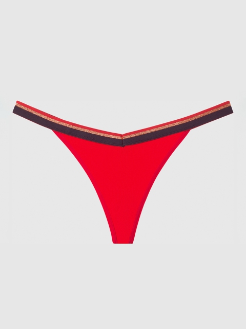 

La Senza Women Red Solid Remix Cotton Thongs 11152273-4FC4