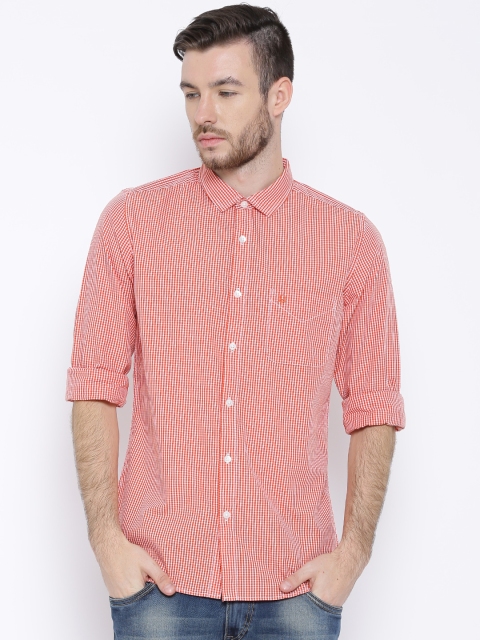 

United Colors of Benetton Red & White Gingham Checked Casual Shirt