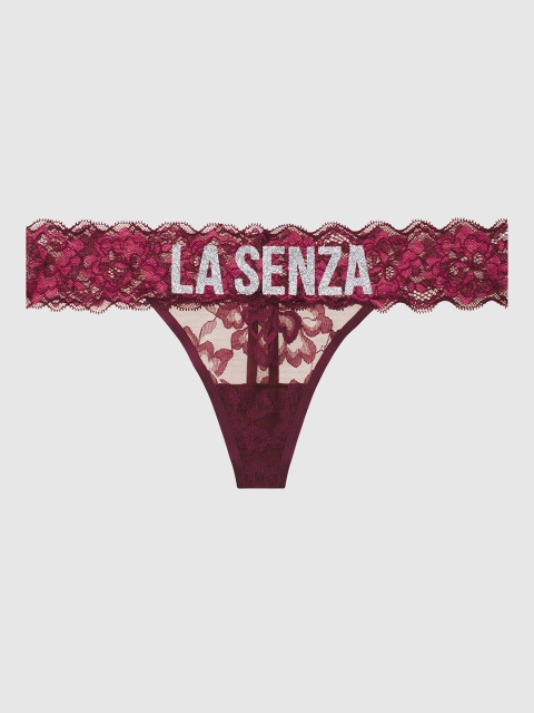 

La Senza Women Burgundy Lace Thongs 11140886-4GBI