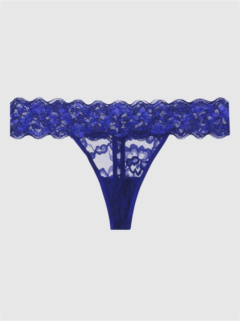 

La Senza Women Blue Self Design Thongs 11140886-57M5