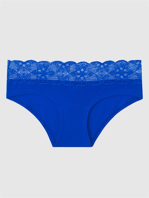 

La Senza Women Blue Solid Lace Hipster Briefs 11142984-29M9