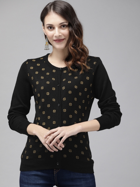 

Anouk Women Black Printed Cardigan