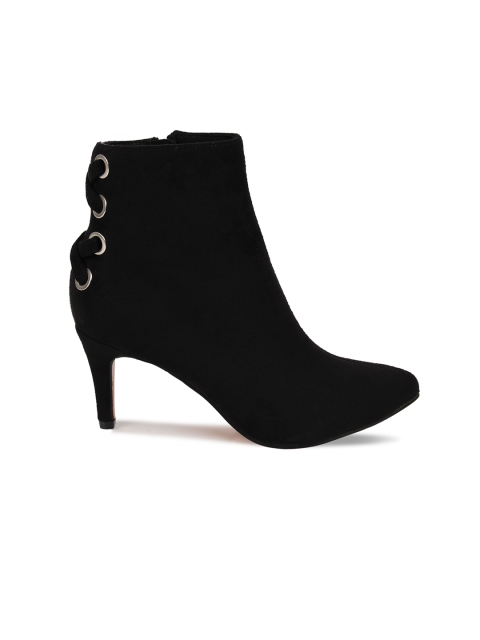 

Rocia Women Black Solid Heeled Boots