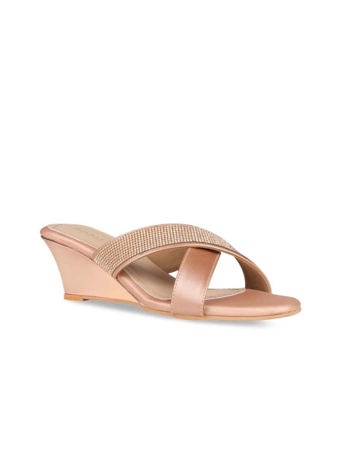

Rocia Women Rose Gold-Toned Embellished Heels