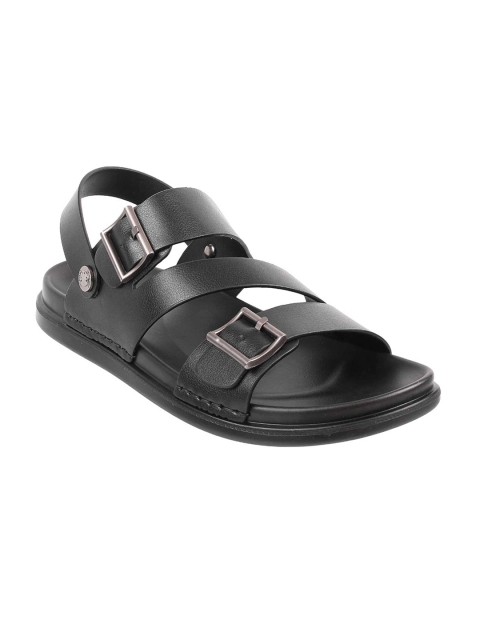 

Metro Men Black Solid Comfort Sandals Sandals