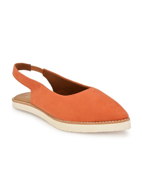 

Zebba Women Orange Solid Ballerinas