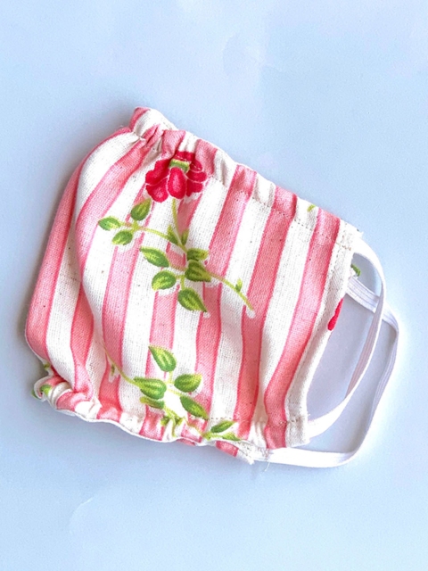 

Burloe Women Striped 2-Ply Anti-Pollution Reusable Cloth Mask, Pink