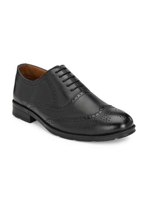 

Rodolfo Darrell Men Black Solid Formal Brogues