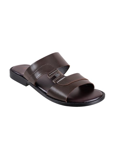 

Metro Men Coffee Brown Leather Comfort Sandals