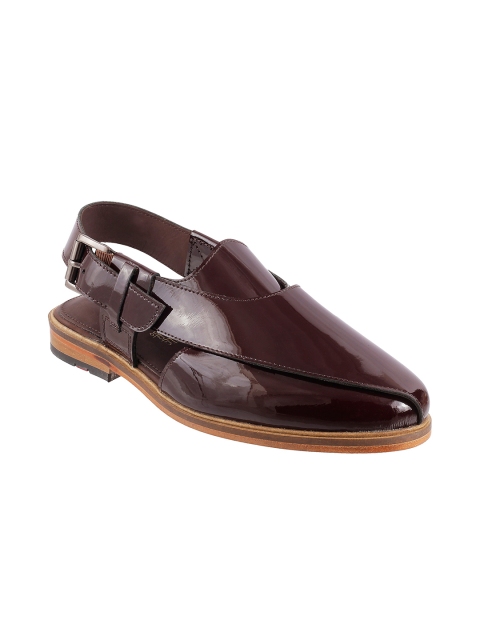

Metro Davinchi Men Burgundy Leather Solid Shoe-Style Sandals