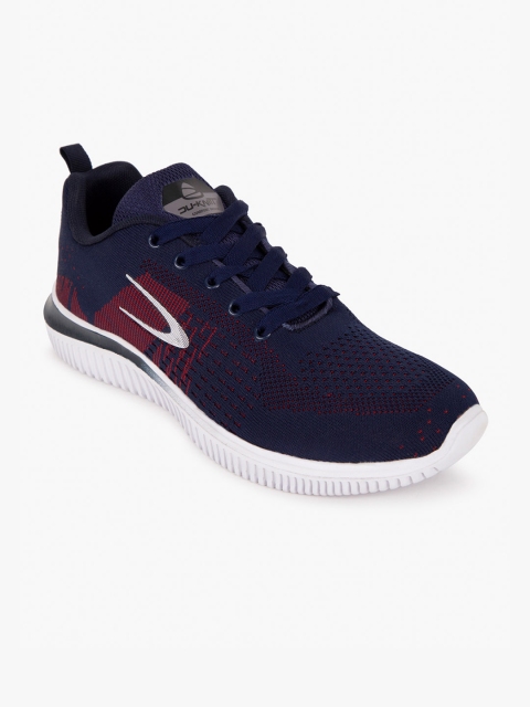 

Duke Men Navy Blue & Red Woven Design Running Shoes