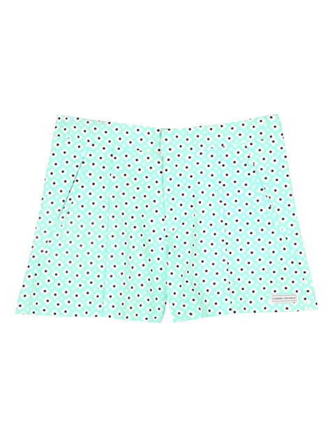

Cherry Crumble Girls Turquoise Blue & White Floral Print Regular Fit Hot Pants