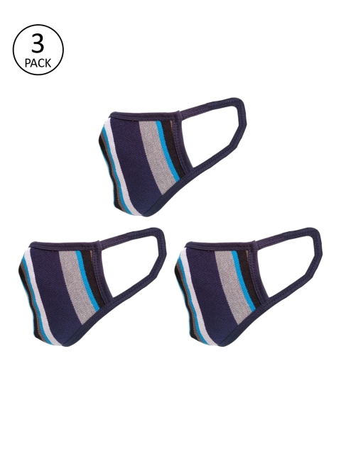 

nestroots Unisex Multicolor Pack of 3 Reusable 2 Ply Protective Outdoor Masks, Multi