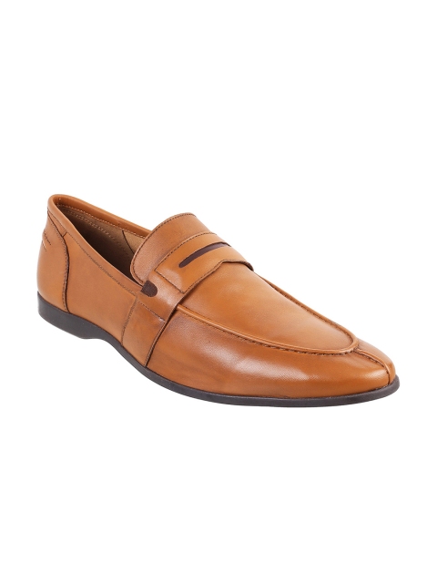 

Metro Men Tan Brown Solid Leather Formal Loafers