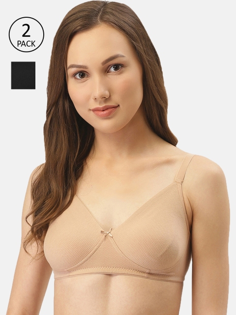 

Inner Sense Set of 2 Antimicrobial Sustainable Non-Wired Non Padded Everyday Bra ISB084, Multi