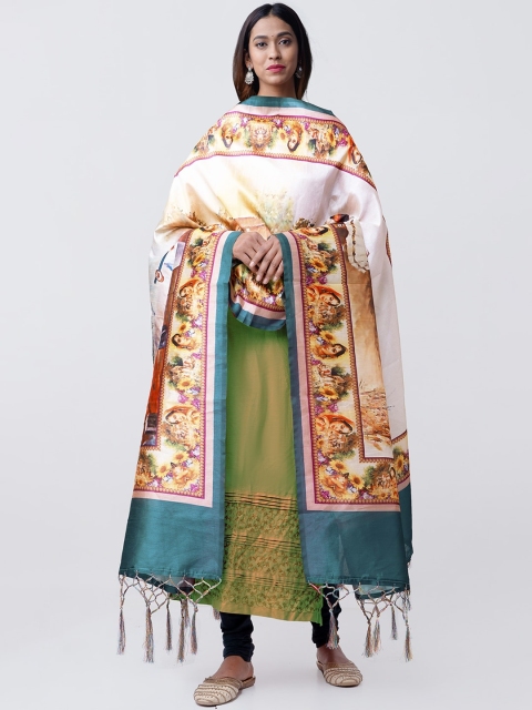

Unnati Silks Multicoloured Printed Sustainable Dupatta, Multi