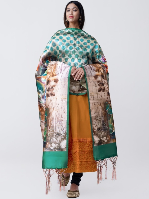 

Unnati Silks Multicoloured Digital Printed Art Silk Sustainable Dupatta, Multi