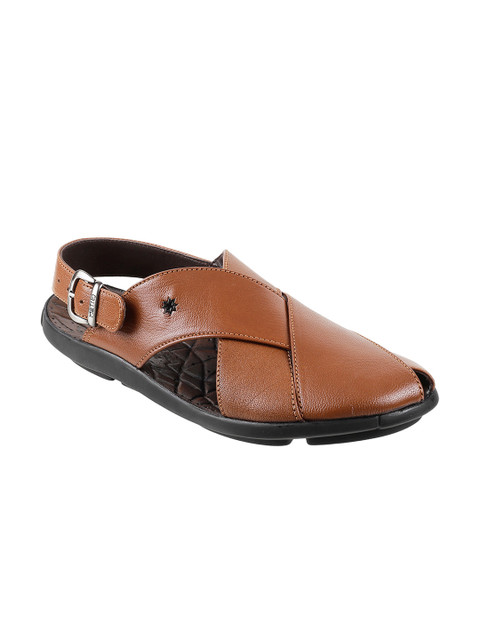 

Metro Men Brown Leather Comfort Sandals