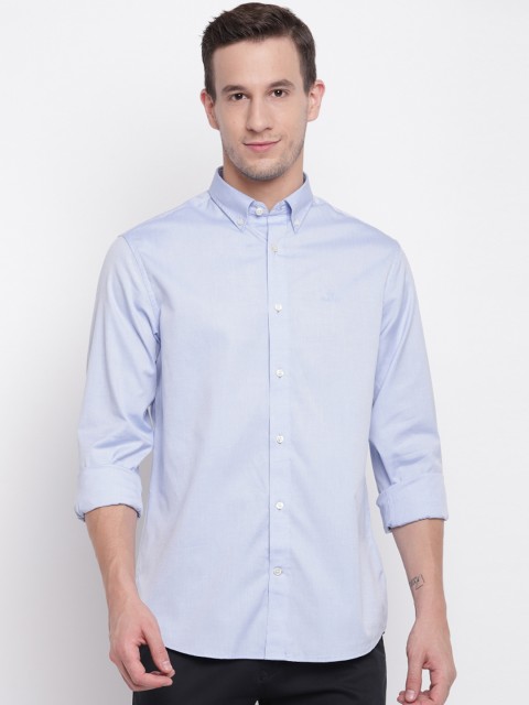 

GANT Men Blue Regular Fit Solid Casual Shirt