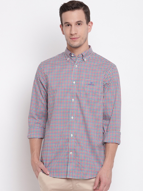 

GANT Men Red & White Regular Fit Checked Casual Shirt