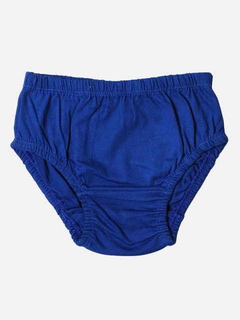 

TINY HUG Boys Pack Of 2 Blue Solid Basic Briefs
