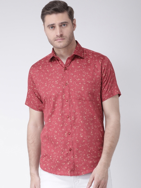 

Zeal Men Rust Red & Beige Regular Fit Printed Casual Shirt