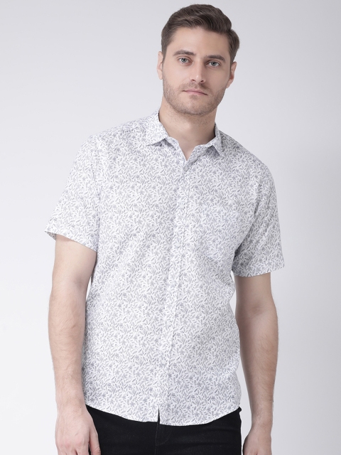 

Zeal Men White Standard Regular Fit Printed Casual Shirt