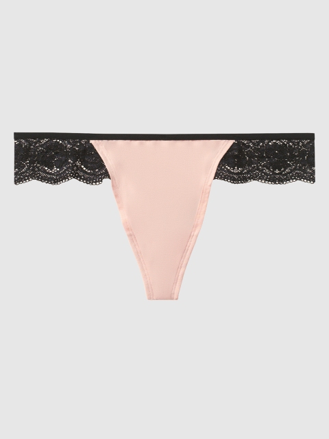 

La Senza Women Pink & Black Colourblocked Thongs 11139257-0EAT