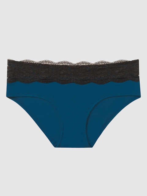 

La Senza Women Teal Blue & Black Remix Ultrasoft Hipster Briefs 11139258-4BD5