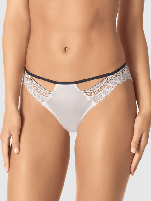 

La Senza Women White Solid Thongs 11130005-34Y5