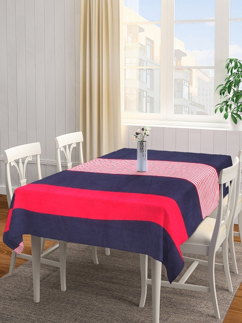 

NEUDIS Red & Blue Striped 4-Seater Square Table Cover