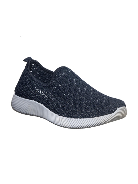 

Khadims Women Navy Blue Woven Design Slip-On Sneakers