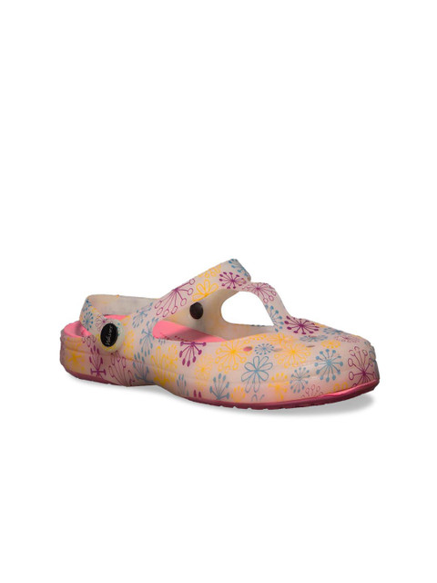 

Khadims Women Pink & Orange Floral Printed Ballerinas