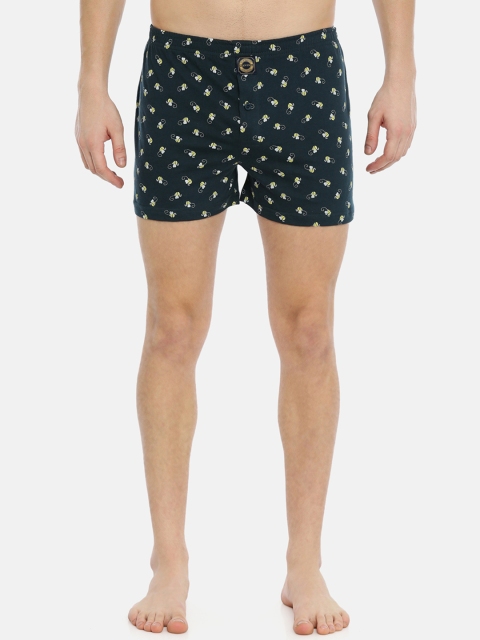 

Joven Men Green Printed Knitted Pure Cotton Boxers JB1K-GR-BE