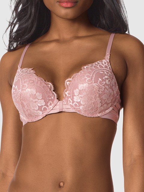 

La Senza Pink Lace Underwired Heavily Padded Push-Up Bra 11164692-3WT1