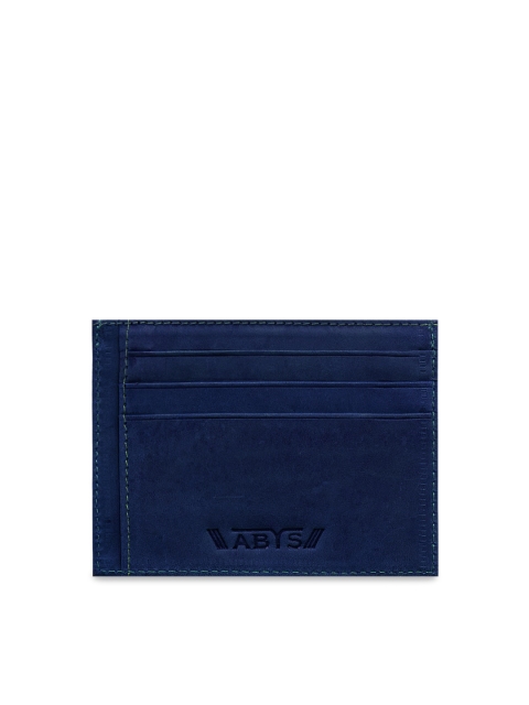 

ABYS Unisex Navy Blue Solid Leather Card Holder