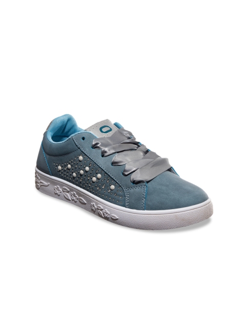 

Khadims Women Blue Solid Sneakers