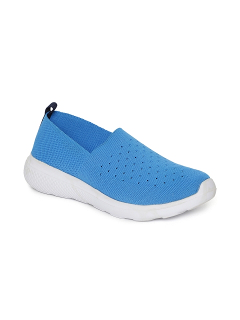 

Khadims Women Blue Woven Design Slip-On Sneakers