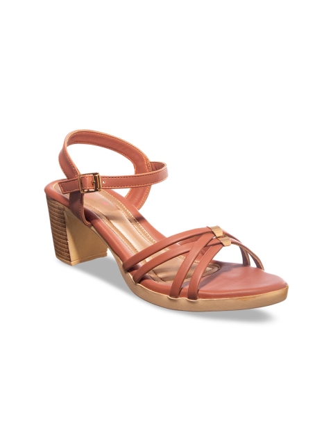 

Khadims Women Brown Solid Block Heels